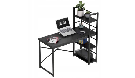 Biurko komputerowe Dwustronne z Regałem Półkami Regulacja Stolik gamingowy