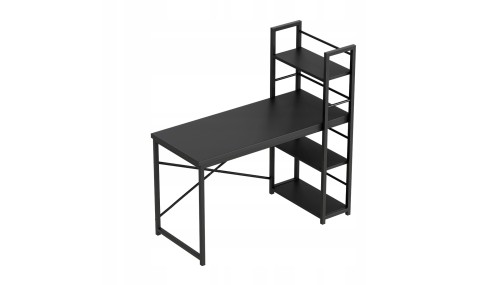Biurko komputerowe Dwustronne z Regałem Półkami Regulacja Stolik gamingowy