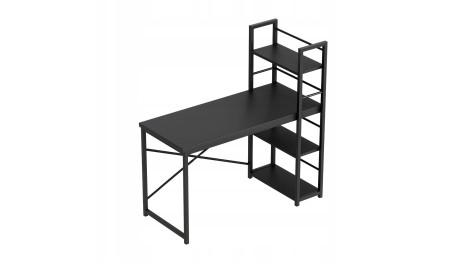 Biurko komputerowe Dwustronne z Regałem Półkami Regulacja Stolik gamingowy