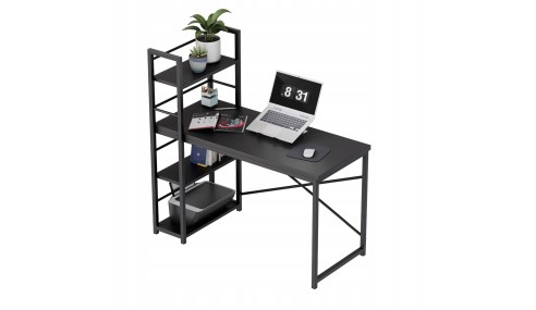 Biurko komputerowe Dwustronne z Regałem Półkami Regulacja Stolik gamingowy