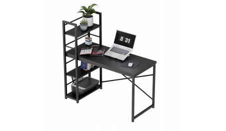 Biurko komputerowe Dwustronne z Regałem Półkami Regulacja Stolik gamingowy