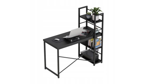 Biurko komputerowe Dwustronne z Regałem Półkami Regulacja Stolik gamingowy