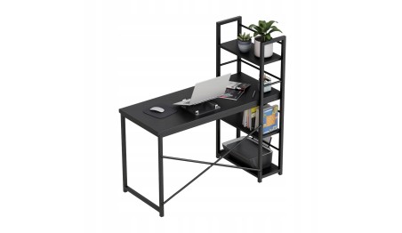 Biurko komputerowe Dwustronne z Regałem Półkami Regulacja Stolik gamingowy