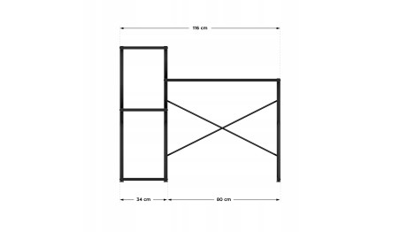 Nowoczesne biurko z półkami Regulowane Stolik biurowy Mark Adler