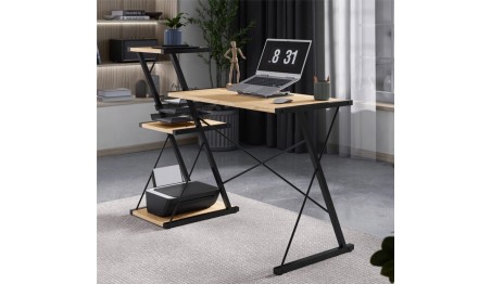 Nowoczesne biurko z półkami Dwustronne Regulowane Stolik biurowy Mark Adler