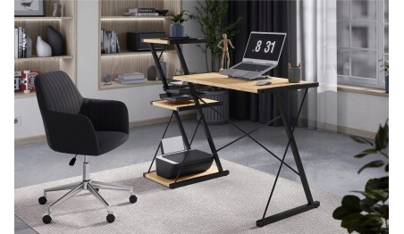 Nowoczesne biurko z półkami Dwustronne Regulowane Stolik biurowy Mark Adler