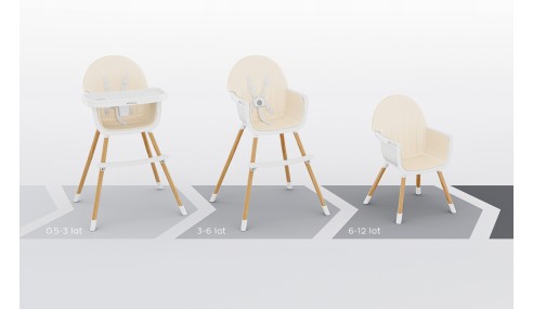 KRZESEŁKO DO KARMIENIA REGULOWANE PODNÓŻEK FOTELIK DLA DZIECKA TACKA