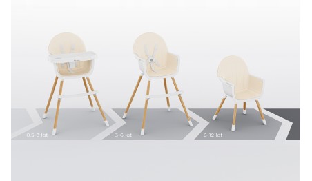 KRZESEŁKO DO KARMIENIA REGULOWANE PODNÓŻEK FOTELIK DLA DZIECKA TACKA