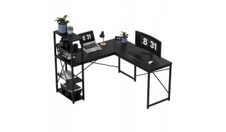 Biurko Narożne z półkami Dwustronne Nowoczesny Stolik biurowy MarkAdler