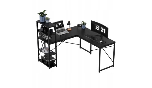 Biurko Narożne z półkami Dwustronne Nowoczesny Stolik biurowy MarkAdler