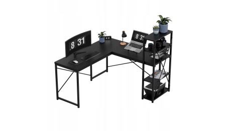 Biurko Narożne z półkami Dwustronne Nowoczesny Stolik biurowy MarkAdler