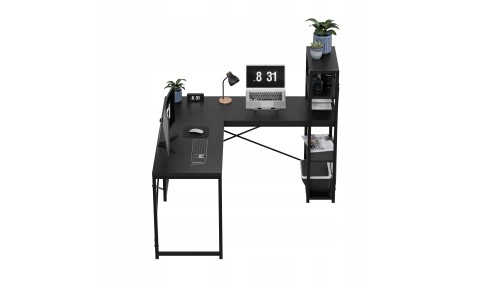 Biurko Narożne z półkami Dwustronne Nowoczesny Stolik biurowy MarkAdler