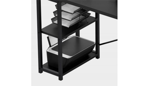 Biurko Narożne z półkami Dwustronne Nowoczesny Stolik biurowy MarkAdler