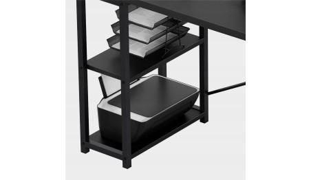 Biurko Narożne z półkami Dwustronne Nowoczesny Stolik biurowy MarkAdler