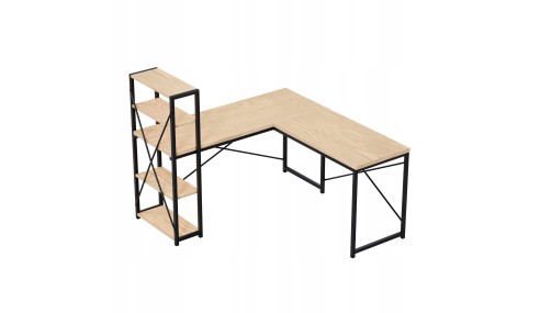 Biurko Narożne z półkami Dwustronne Nowoczesny Stolik biurowy Dąb MarkAdler