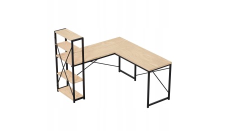 Biurko Narożne z półkami Dwustronne Nowoczesny Stolik biurowy Dąb MarkAdler