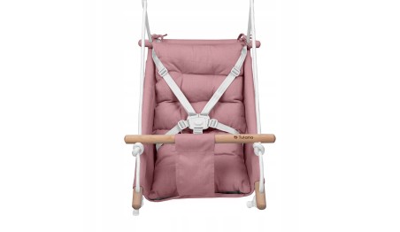 Huśtawka Kołyska dla dzieci 3w1 +6m Leżaczek Do Domu Ogrodu Różowa Tulano