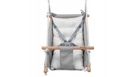Huśtawka Kołyska dla dzieci 3w1 +6m Leżaczek Do Domu Ogrodu SzaraTulano