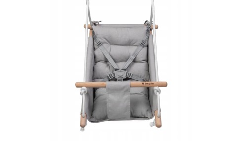 Huśtawka Kołyska dla dzieci 3w1 +6m Leżaczek Do Domu Ogrodu SzaraTulano