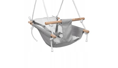 Huśtawka Kołyska dla dzieci 3w1 +6m Leżaczek Do Domu Ogrodu SzaraTulano
