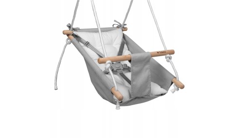 Huśtawka Kołyska dla dzieci 3w1 +6m Leżaczek Do Domu Ogrodu SzaraTulano