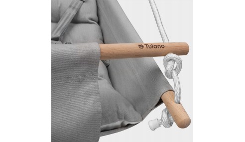 Huśtawka Kołyska dla dzieci 3w1 +6m Leżaczek Do Domu Ogrodu SzaraTulano