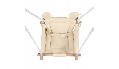 Huśtawka Drewniana dla dzieci Do domu Ogrodu +6m Do 60kg Beżowa Tulano