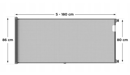BARIERKA NA DRZWI SCHODY REGULACJA BRAMKA OCHRONNA ROZWIJANA TULANO