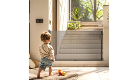 BARIERKA NA DRZWI SCHODY REGULACJA BRAMKA OCHRONNA ROZWIJANA TULANO