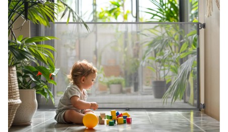 BARIERKA NA DRZWI SCHODY REGULACJA BRAMKA OCHRONNA ROZWIJANA TULANO