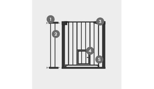 BARIERKA ZABEZPIECZAJĄCA BRAMKA ROZPOROWA OCHRONNA NA SCHODY I DRZWI TULANO