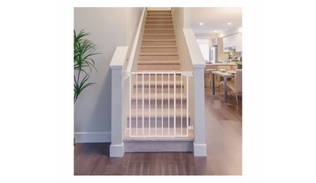 BARIERKA ZABEZPIECZAJĄCA BRAMKA OCHRONNA NA SCHODY I DRZWI BIAŁA TULANO