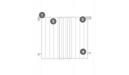 BARIERKA ZABEZPIECZAJĄCA BRAMKA OCHRONNA NA SCHODY I DRZWI BIAŁA TULANO