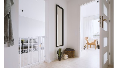 BARIERKA ZABEZPIECZAJĄCA BRAMKA OCHRONNA NA SCHODY I DRZWI BIAŁA TULANO