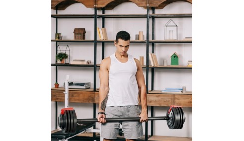 HANTLE REGULOWANE 2w1 SZTANGA 24KG ŻELIWNY ZESTAW HANTLI ATHLER