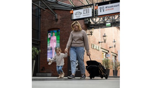 WÓZEK DZIECIĘCY WIELOFUNKCYJNY Spacerowy Składany Lekki AMORTYZACJA KOSZ