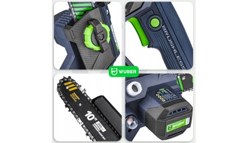 PIŁA ŁAŃCUCHOWA AKUMULATOROWA MINI PILARKA GAŁĘZIÓWKA 2x AKU 2x PROWADNICA