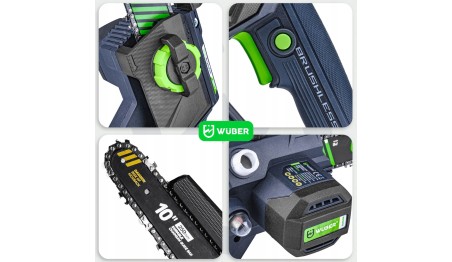 PIŁA ŁAŃCUCHOWA AKUMULATOROWA MINI PILARKA GAŁĘZIÓWKA 2x AKU 2x PROWADNICA