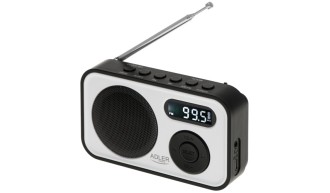 Nowoczesne Radio Cyfrowe LCD PLL AM/FM Zegar Budzik Antena Adler