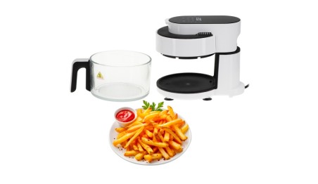Frytkownica beztłuszczowa ze szklaną misą 3L