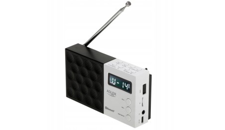 Radio cyfrowe LCD AM/FM Wielofunkcyjne 20 stacji Bluetooth/USB/SD Adler