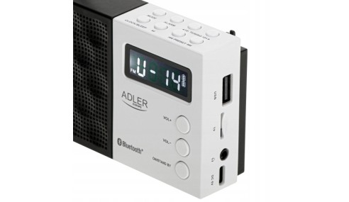Radio cyfrowe LCD AM/FM Wielofunkcyjne 20 stacji Bluetooth/USB/SD Adler