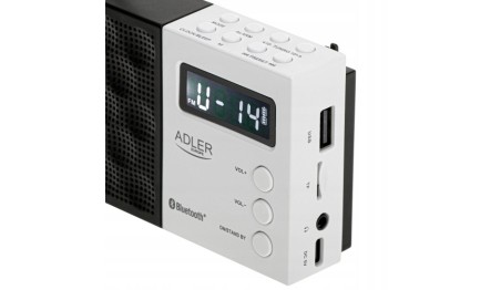 Radio cyfrowe LCD AM/FM Wielofunkcyjne 20 stacji Bluetooth/USB/SD Adler