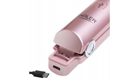 Prostownica Bezprzewodowa Podróżna USB LED Regulacja Temp + Etui Adler