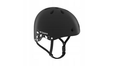 Kask dziecięcy Na rower hulajnogę Dla dziecka Czarny z odblaskiem Tulano