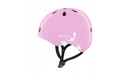 Kask dziecięcy Na rower hulajnogę Dla dziecka Różowy z odblaskiem Tulano