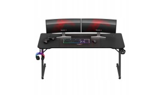 Biurko Gamingowe Regulacja +Podkładka Uchwyty Stolik Biurowy Gracza Huzaro 2