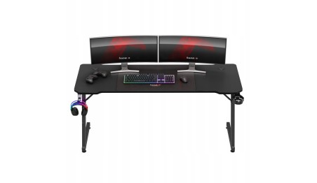 Biurko Gamingowe Regulacja +Podkładka Uchwyty Stolik Biurowy Gracza Huzaro