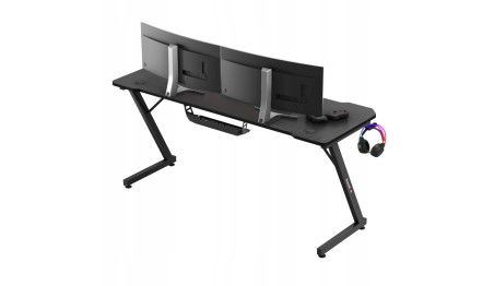 Biurko Gamingowe Regulacja +Podkładka Uchwyty Stolik Biurowy Gracza Huzaro