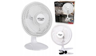 WENTYLATOR WIATRAK BIURKOWY STOJĄCY KLIPS 20CM 2W1